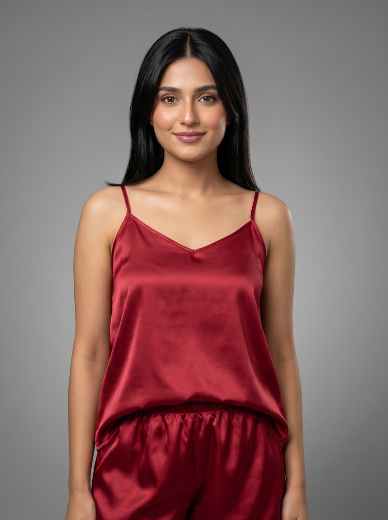 Red tanktop with shorts