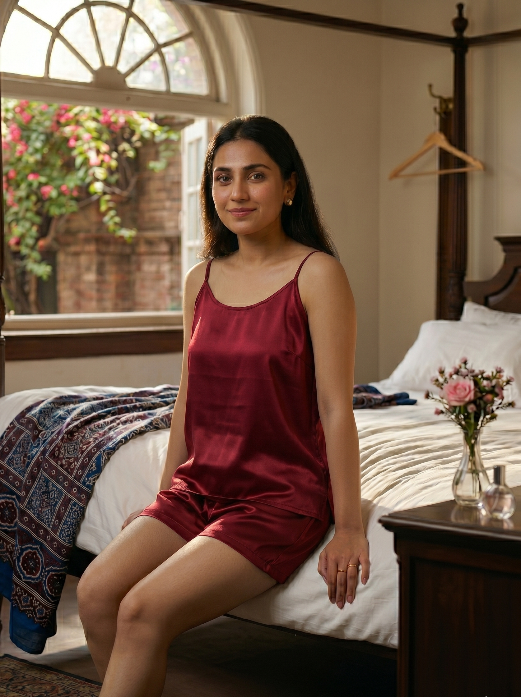 Red tanktop with shorts