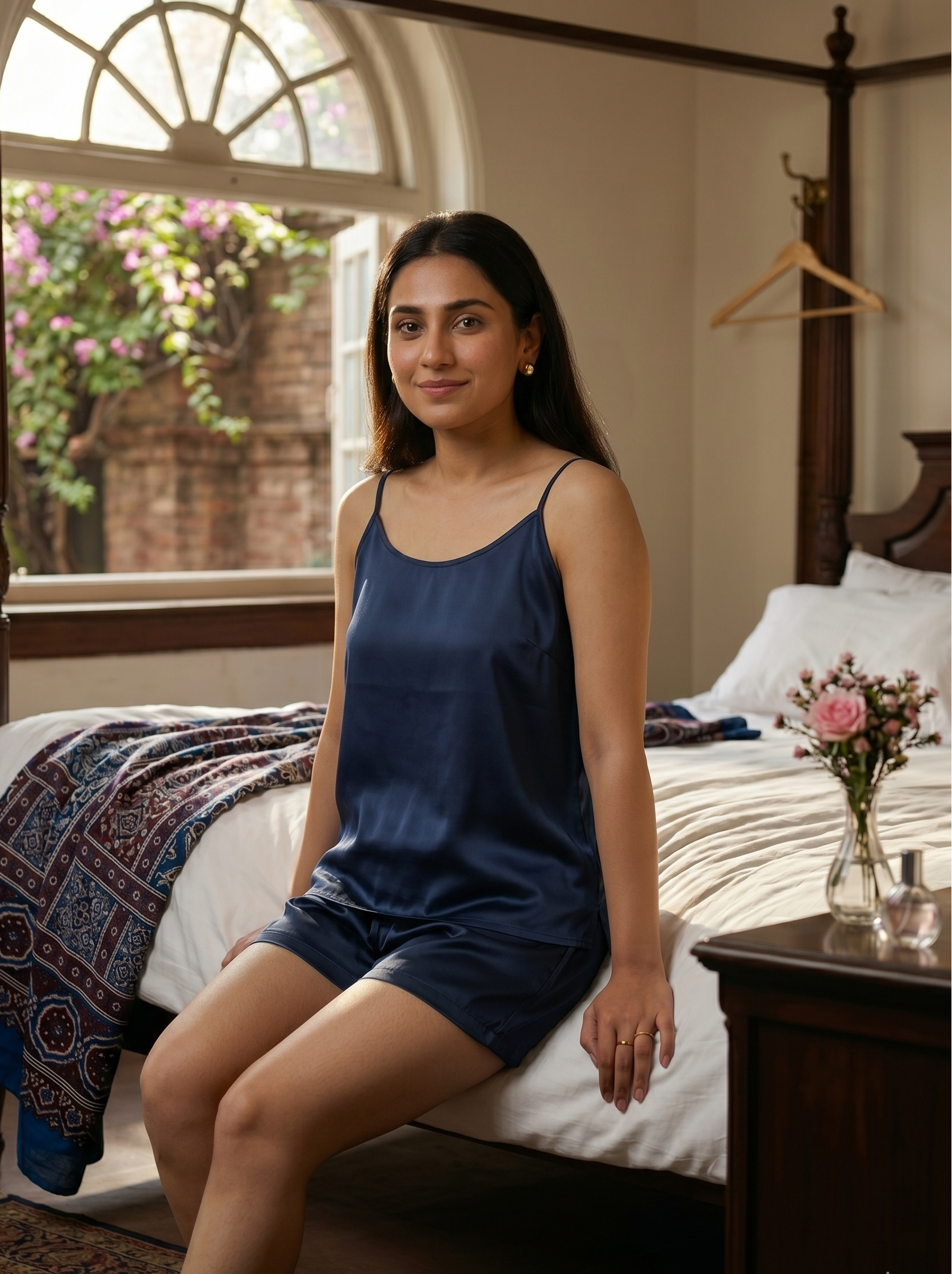 Blue tanktop with shorts